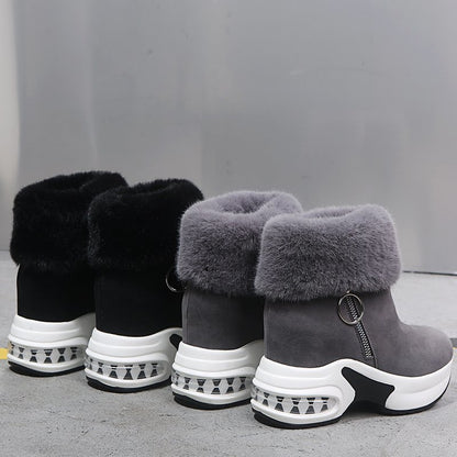 Super Warm & Cozy Thick Plush Wedge Ankle Boot
