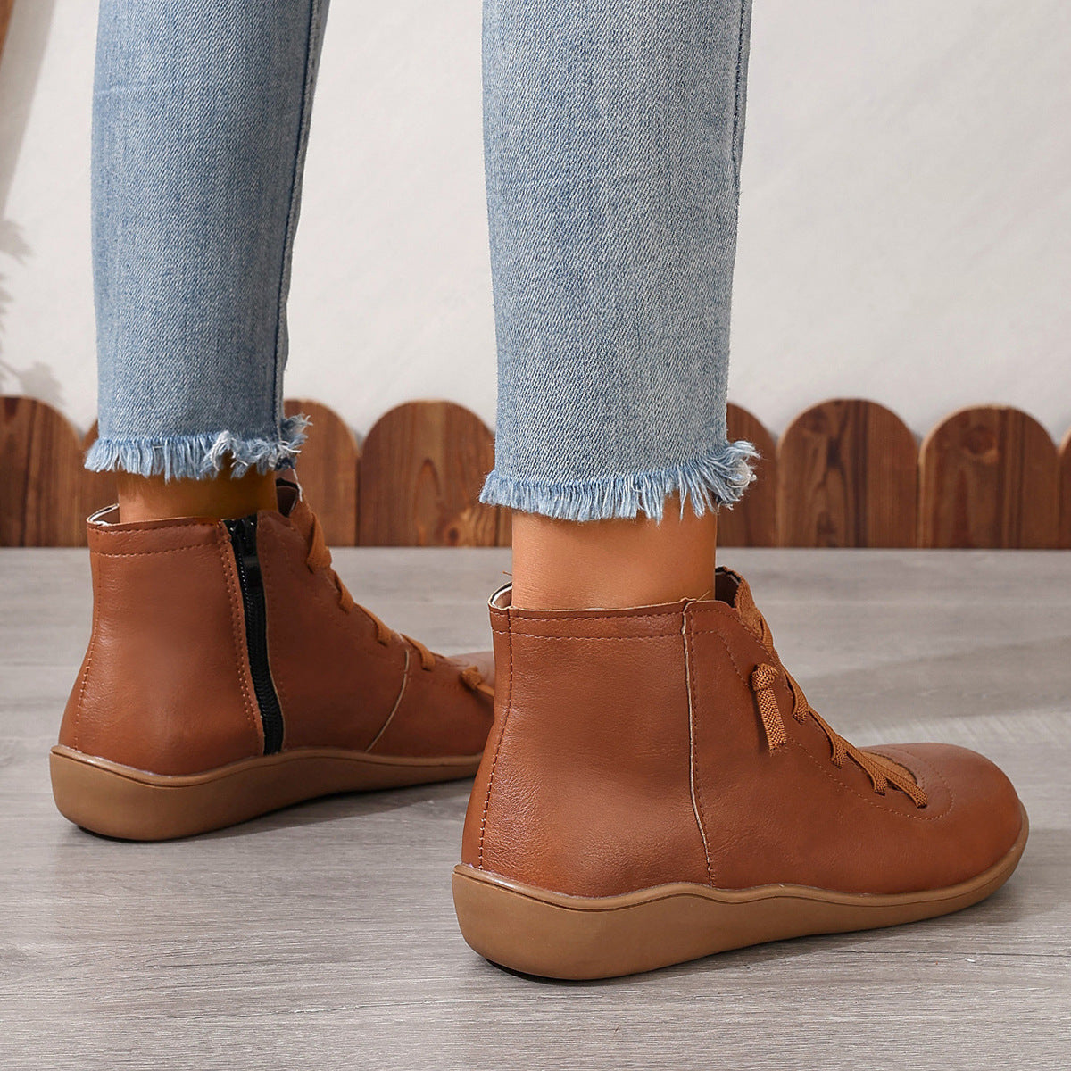 Women's Comfortable Handmade Leather Foot Support Boots