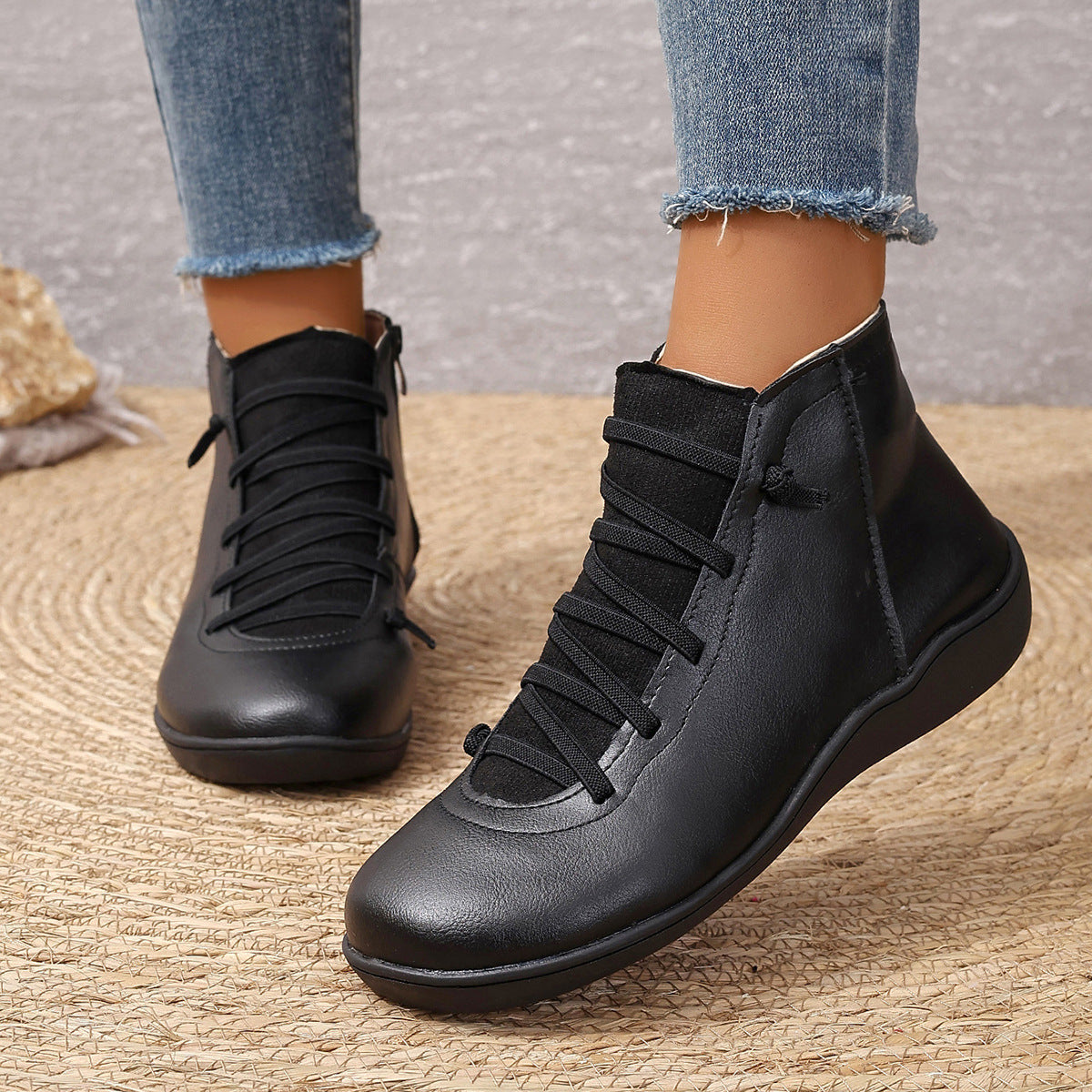 Women's Comfortable Handmade Leather Foot Support Boots