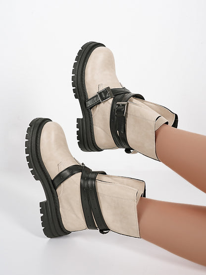 Belt Buckle Retro-style Motorcycle Boot