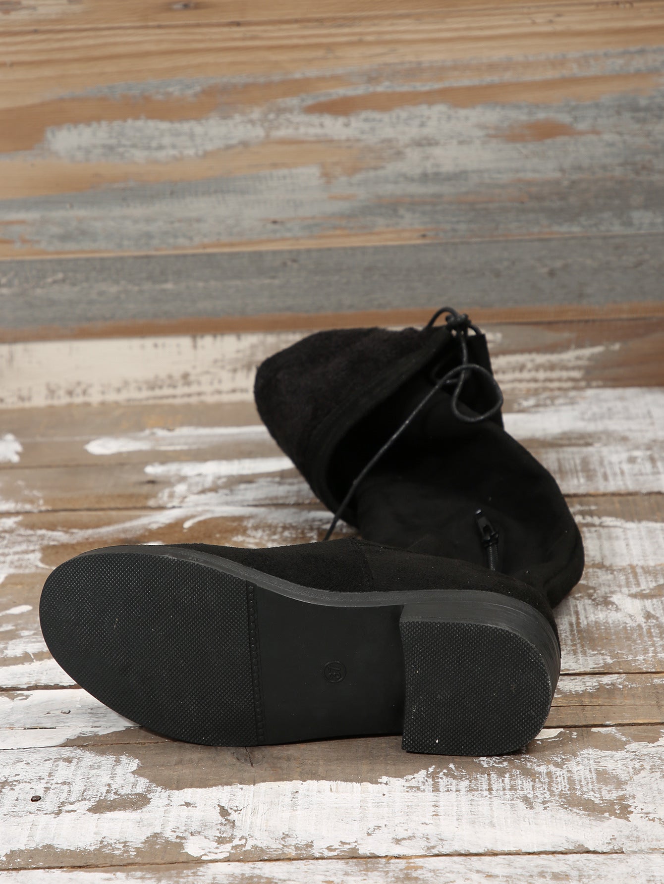 Stylish Suede Over-the-knee Stretch Chunky Heel Boot