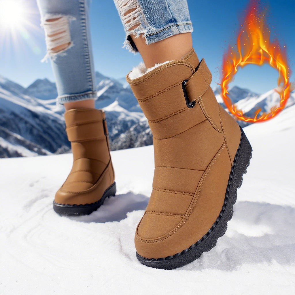 Waterproof Fleece-lined Mid-calf Snow Boot