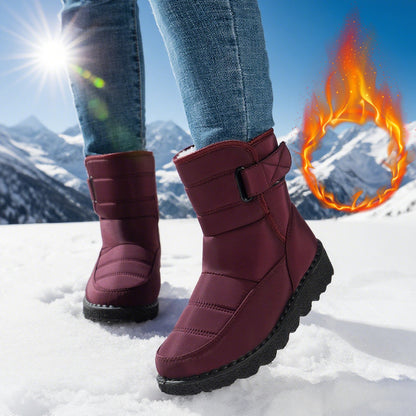 Waterproof Fleece-lined Mid-calf Snow Boot