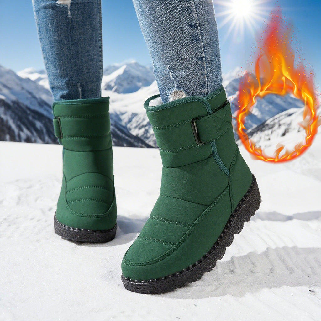 Waterproof Fleece-lined Mid-calf Snow Boot