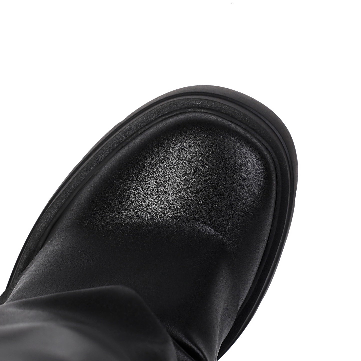 Platform Sole Metal Studded Two-way Wear Slouchy Knee-high Boot