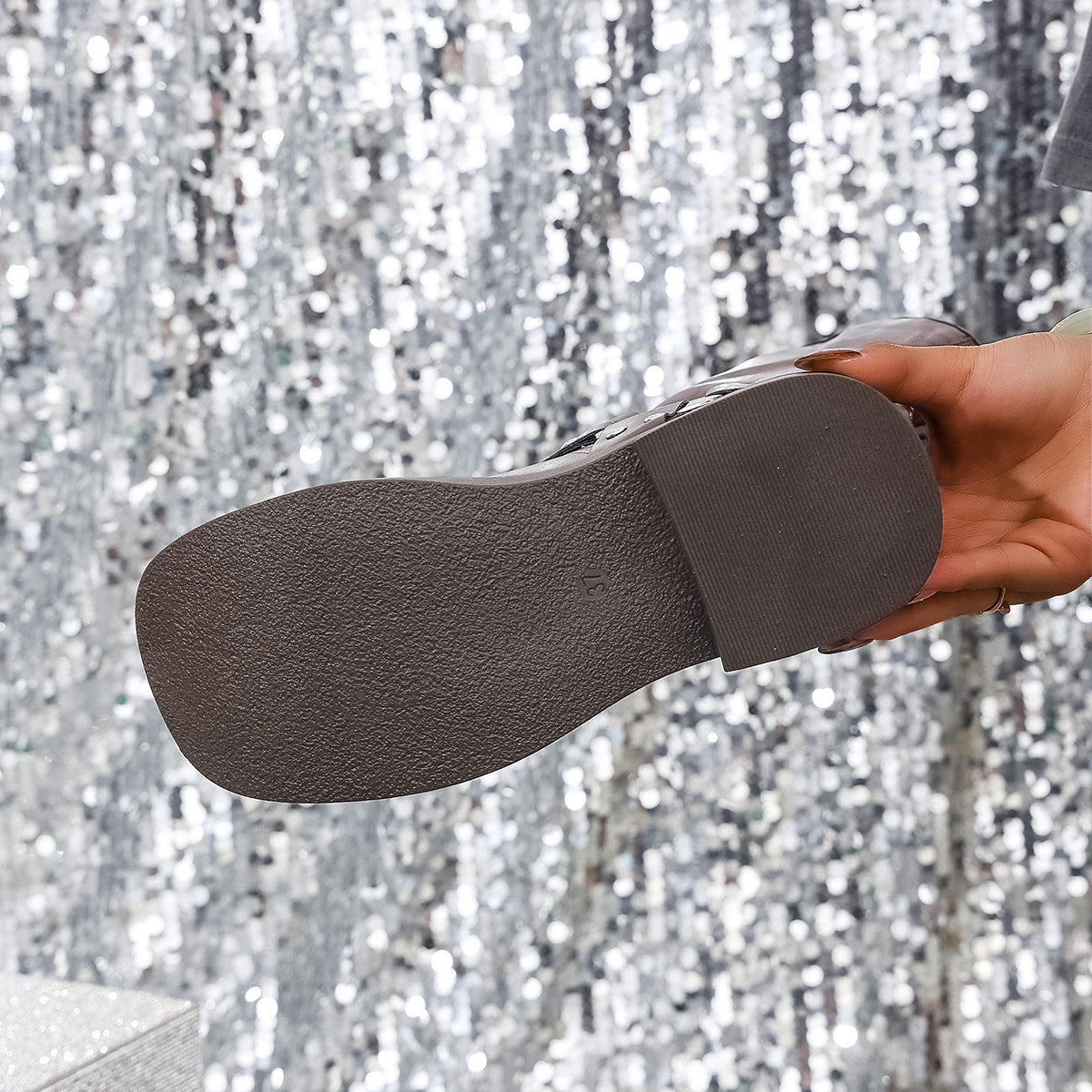 Buckle Straps Retro Square-toed Biker Boot