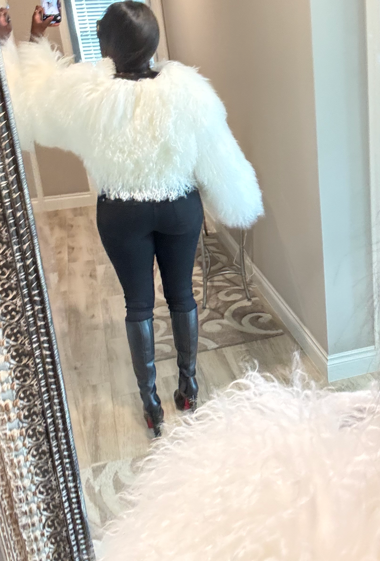 Gorgeous Cropped Faux Fox Fur Jacket