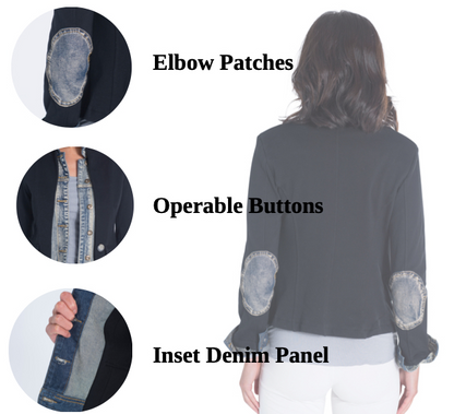 Chic Fake Denim Blazer