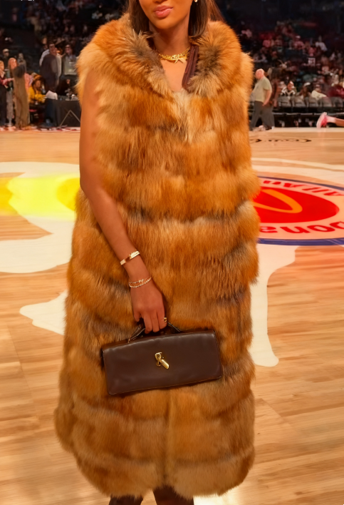 Natural Red Fox Full Length Vest
