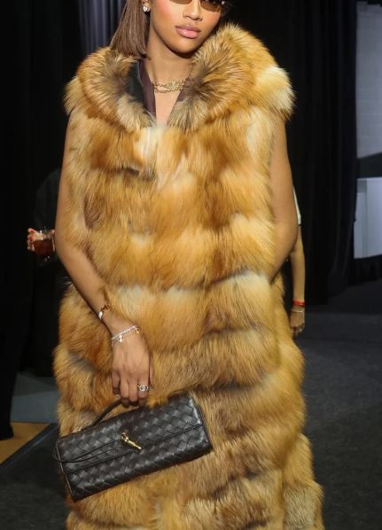 Natural Red Fox Full Length Vest