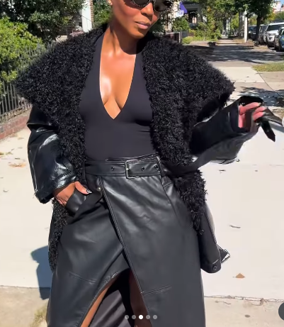 Lapel Shearling Bomber Jacket