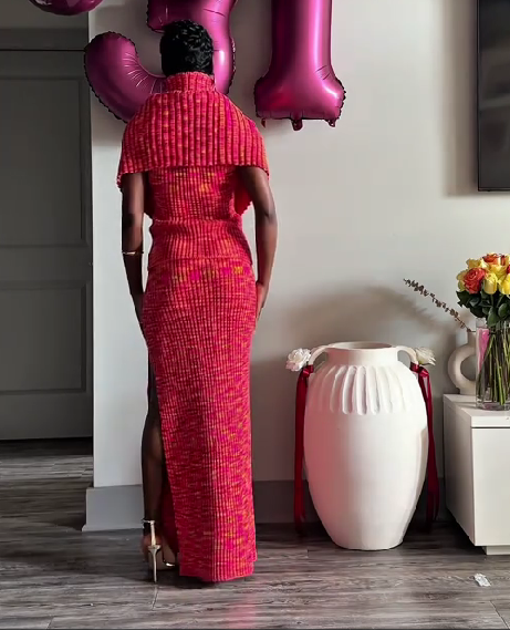 Colorful Ribbed Knit Maxi Skirt