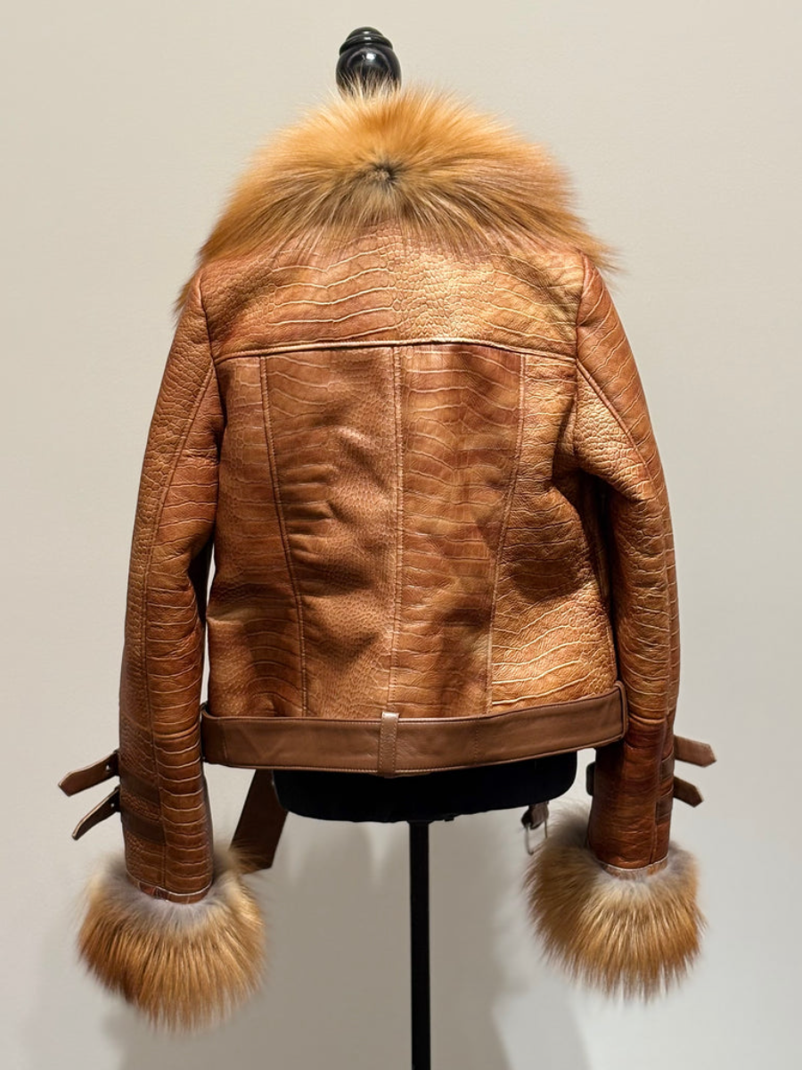 Leather Plush Coat