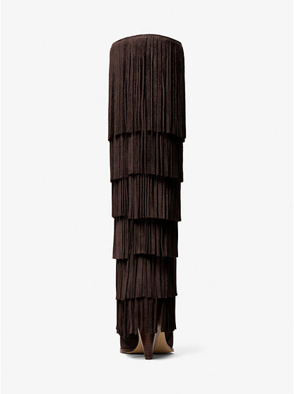 Fringed Suede Tall Boot