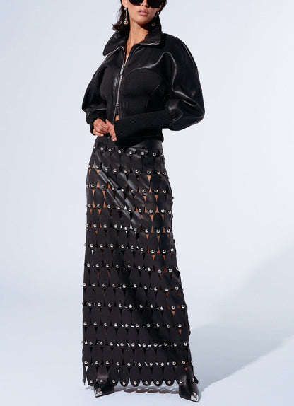 The Edgy Leather Cropped Jacket