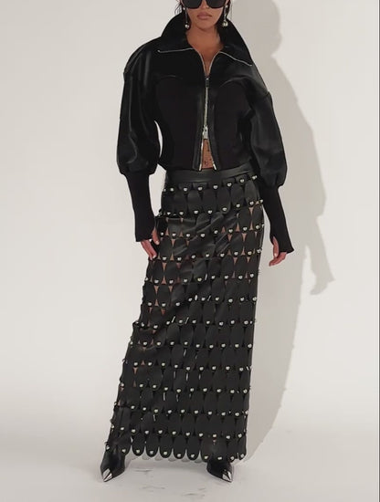 The Edgy Leather Cropped Jacket