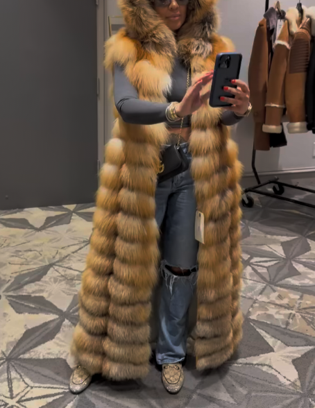 The Red Fox Fur Full Length Vest