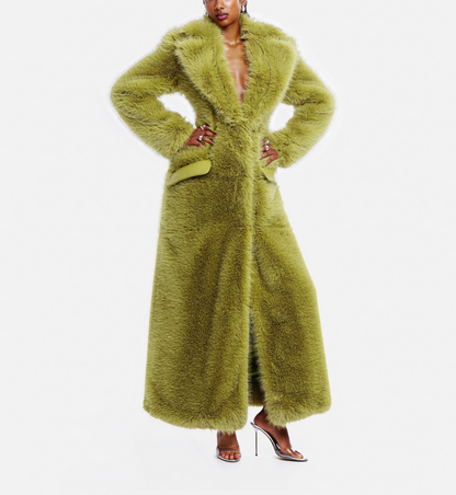 Mink Velvet Suit Collar Fur Coat