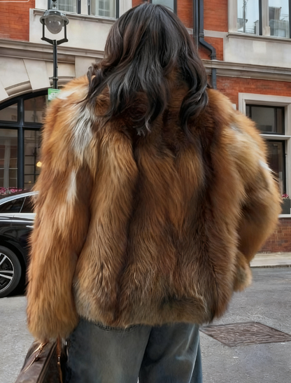 Luxury Gold Fox Fur Coat