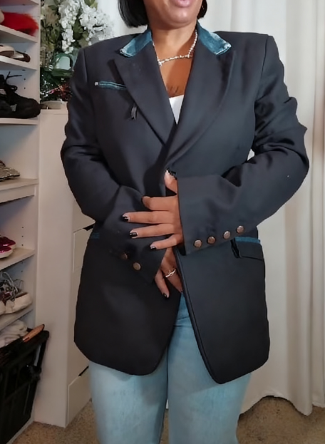 Colorblock Slim-fit Blazer