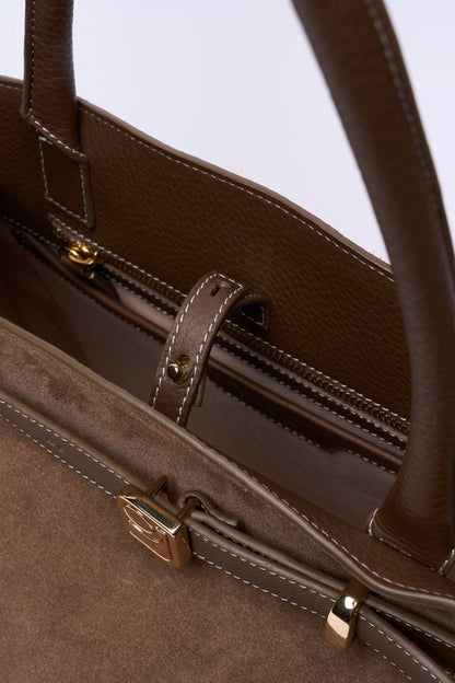 Large Suede Leather Bag