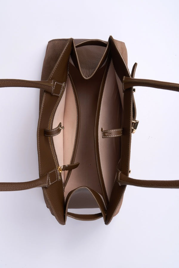 Large Suede Leather Bag