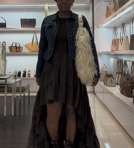 Large Shearling Shoulder Bag