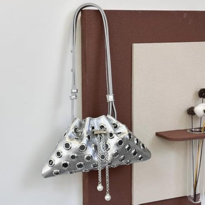 Crossbody Bag With Adjustable Drawstring Strap