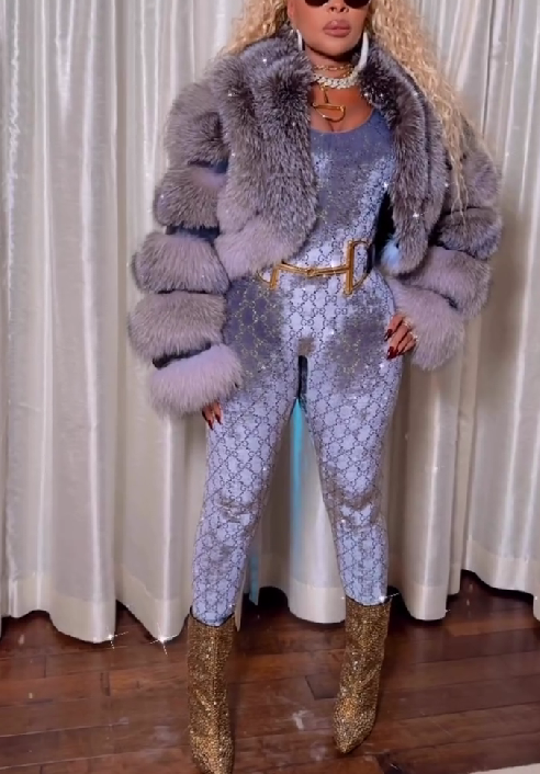 Eco-friendly Faux Fox Fur Coat