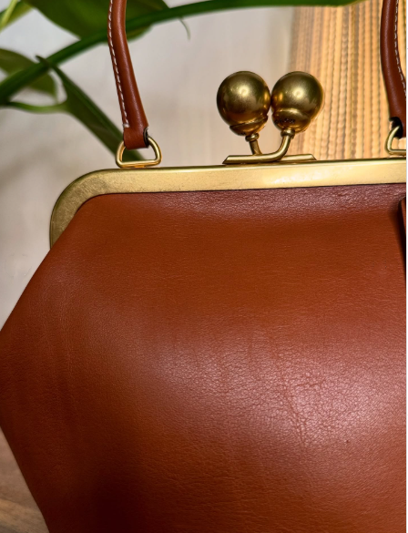 Women's Brown Leather Clutch Bag