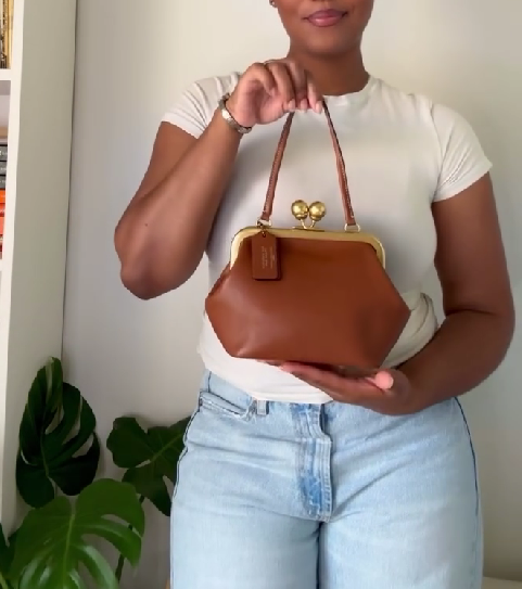 Women's Brown Leather Clutch Bag