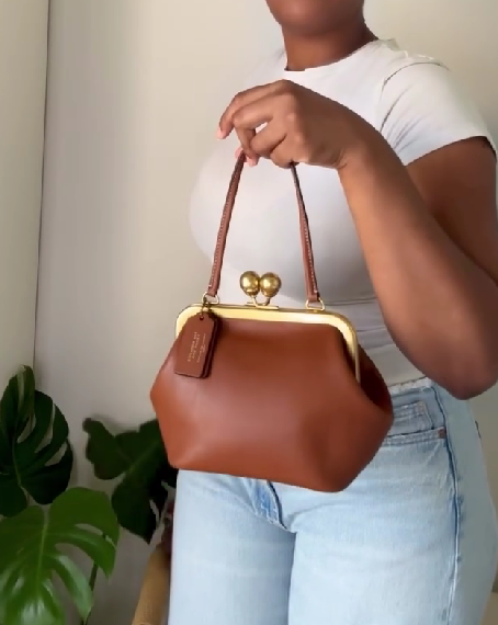 Women's Brown Leather Clutch Bag