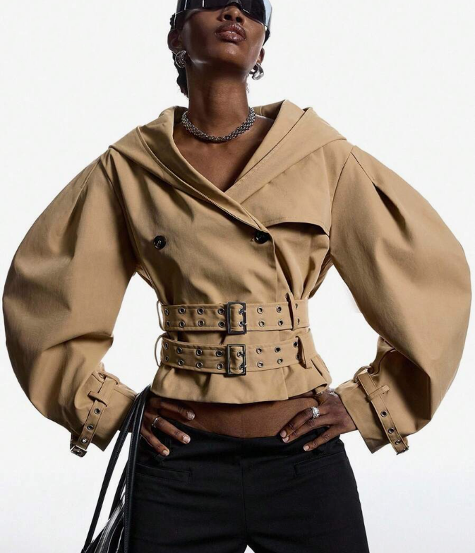 Oversize Hat Long Sleeve Bomber Jacket