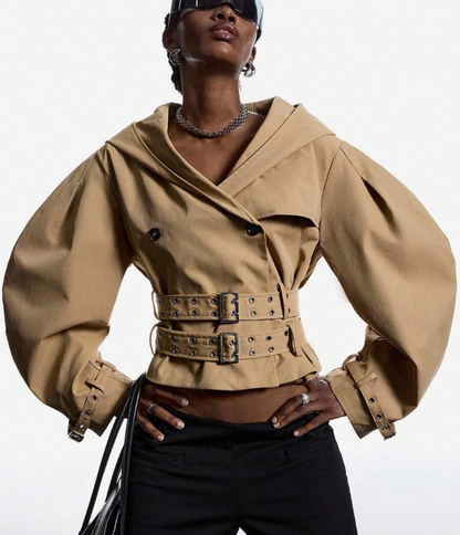 Oversize Hat Long Sleeve Bomber Jacket