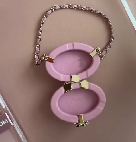 Diamond-patterned Chain Round Decorative Bag