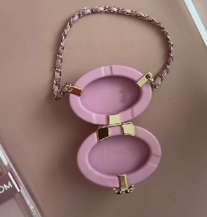 Diamond-patterned Chain Round Decorative Bag