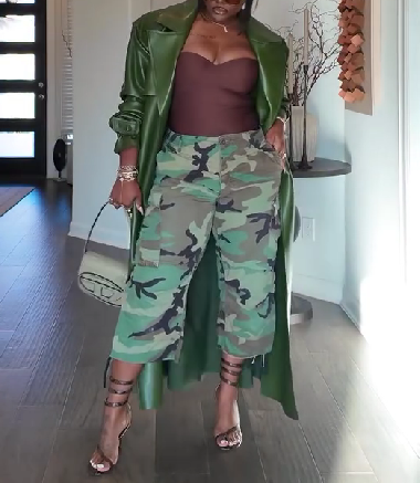 Pocket Casual Camouflage Cargo Shorts