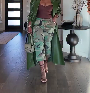 Pocket Casual Camouflage Cargo Shorts