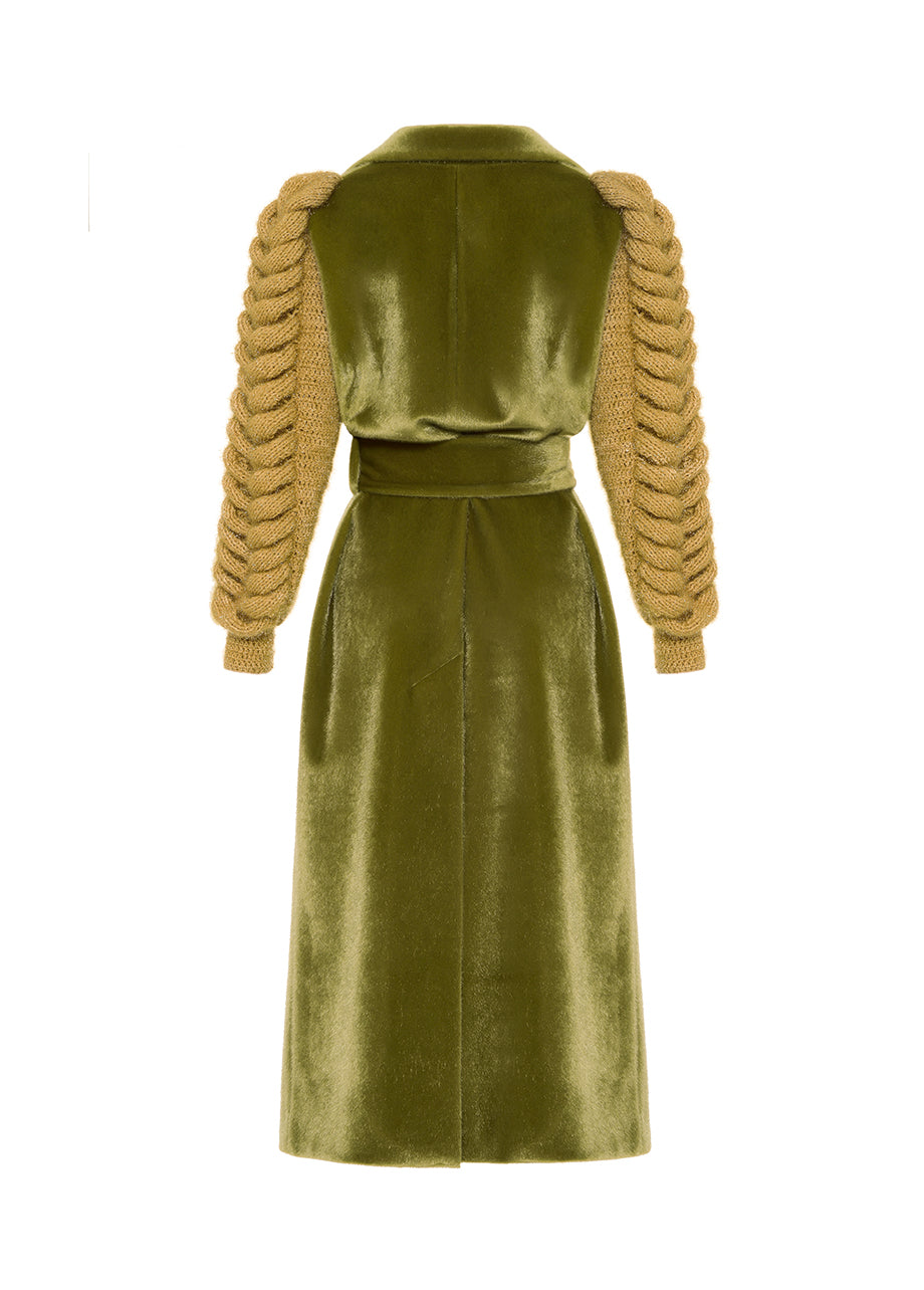 Knitted Suede Fur Coat