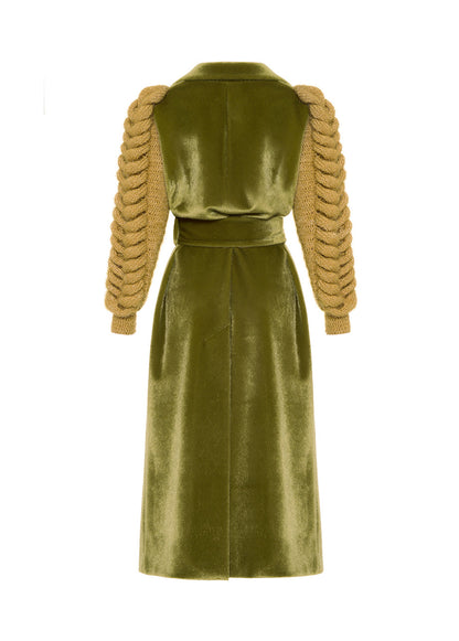 Knitted Suede Fur Coat