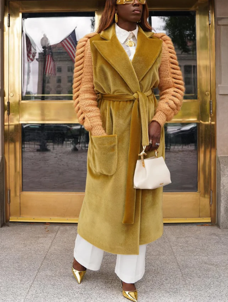 Knitted Suede Fur Coat