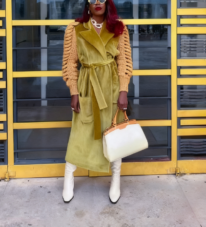 Knitted Suede Fur Coat