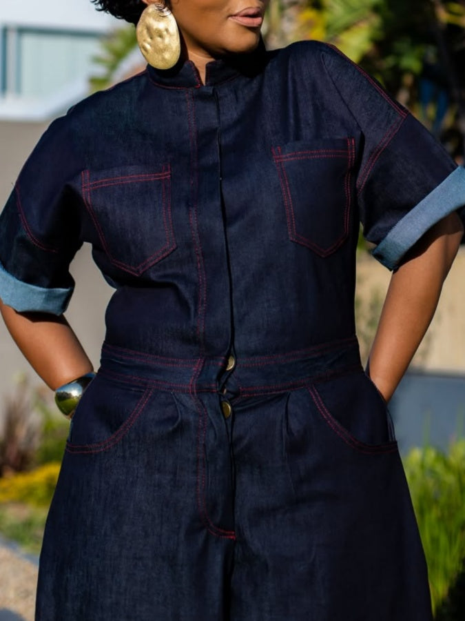 Barrel Denim Boiler Suit