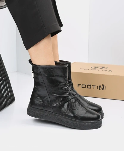 Comfort Leather Soft Sole Zipper Boots