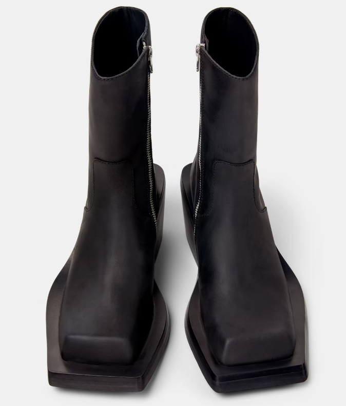 Square-toe Suede Leather Ankle Boots