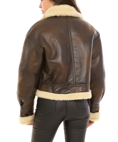 Lapel Shearling Coat