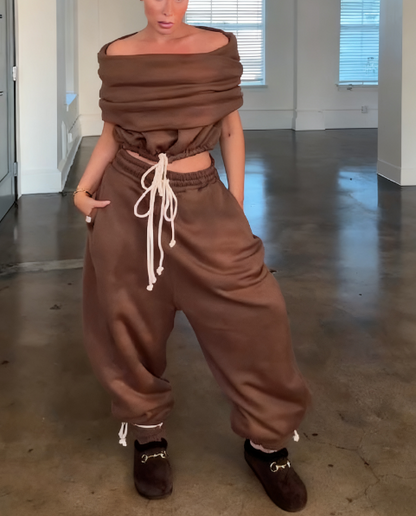 Cloud Velvet Jogging Pants Set