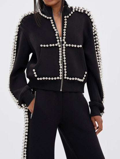 Peal Zip Up Sweatshirt And Pants Suit