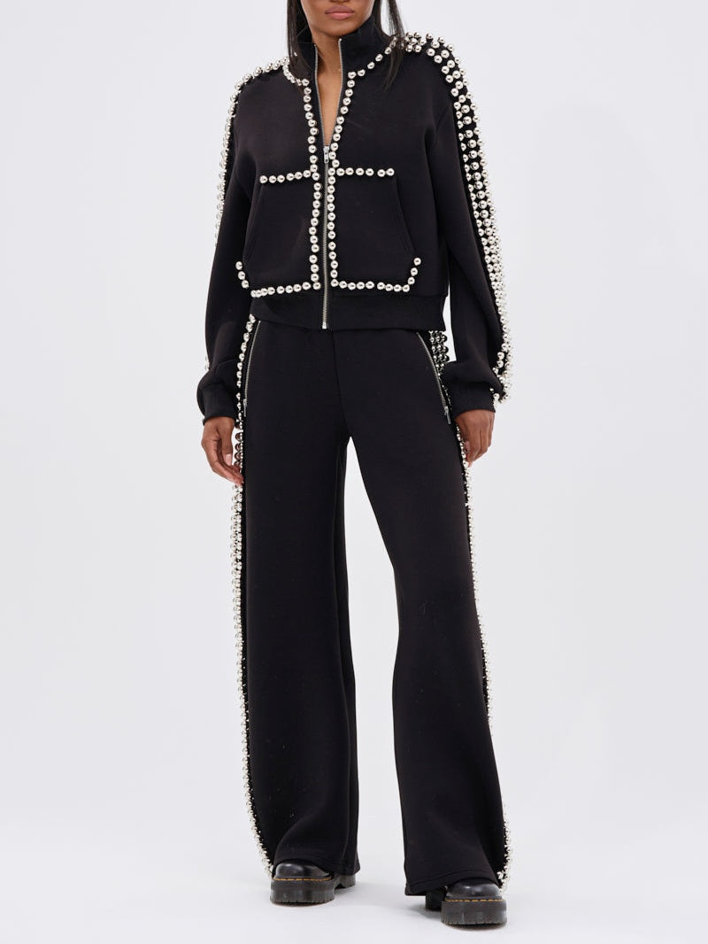 Peal Zip Up Sweatshirt And Pants Suit