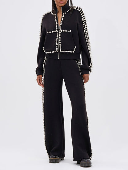 Peal Zip Up Sweatshirt And Pants Suit